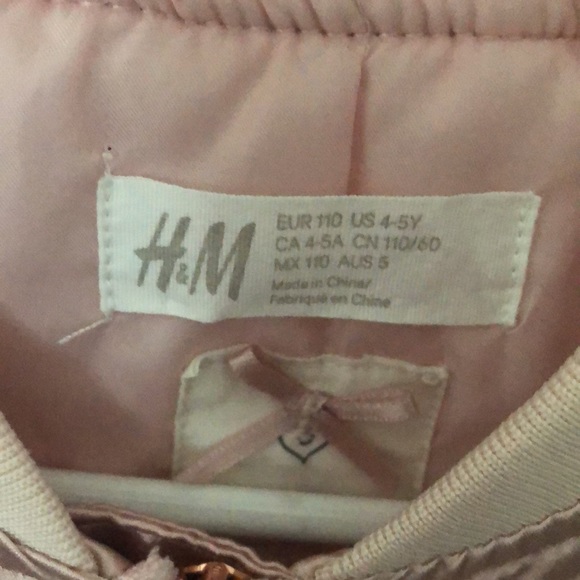 H&M Bomber Jacket Size 4-5y - Picture 2 of 4